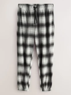 Slate Grey Check Motionflex Textured Cosy Long Sleeve Pyjamas Set
