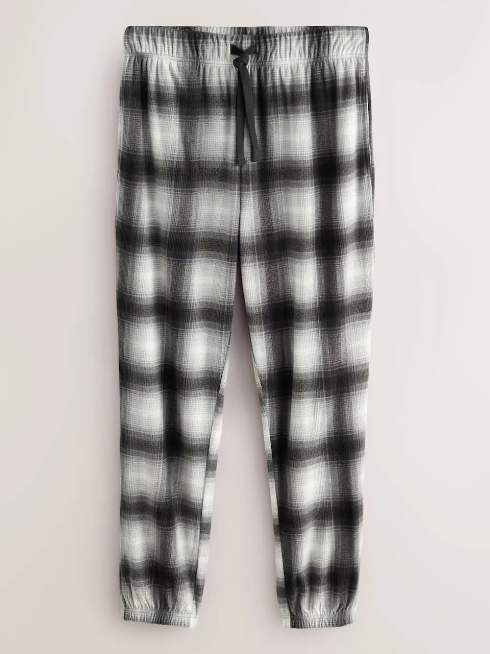 Slate Grey Check Motionflex Textured Cosy Long Sleeve Pyjamas Set