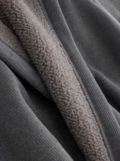 Slate Grey Corded Textured Dressing Gown