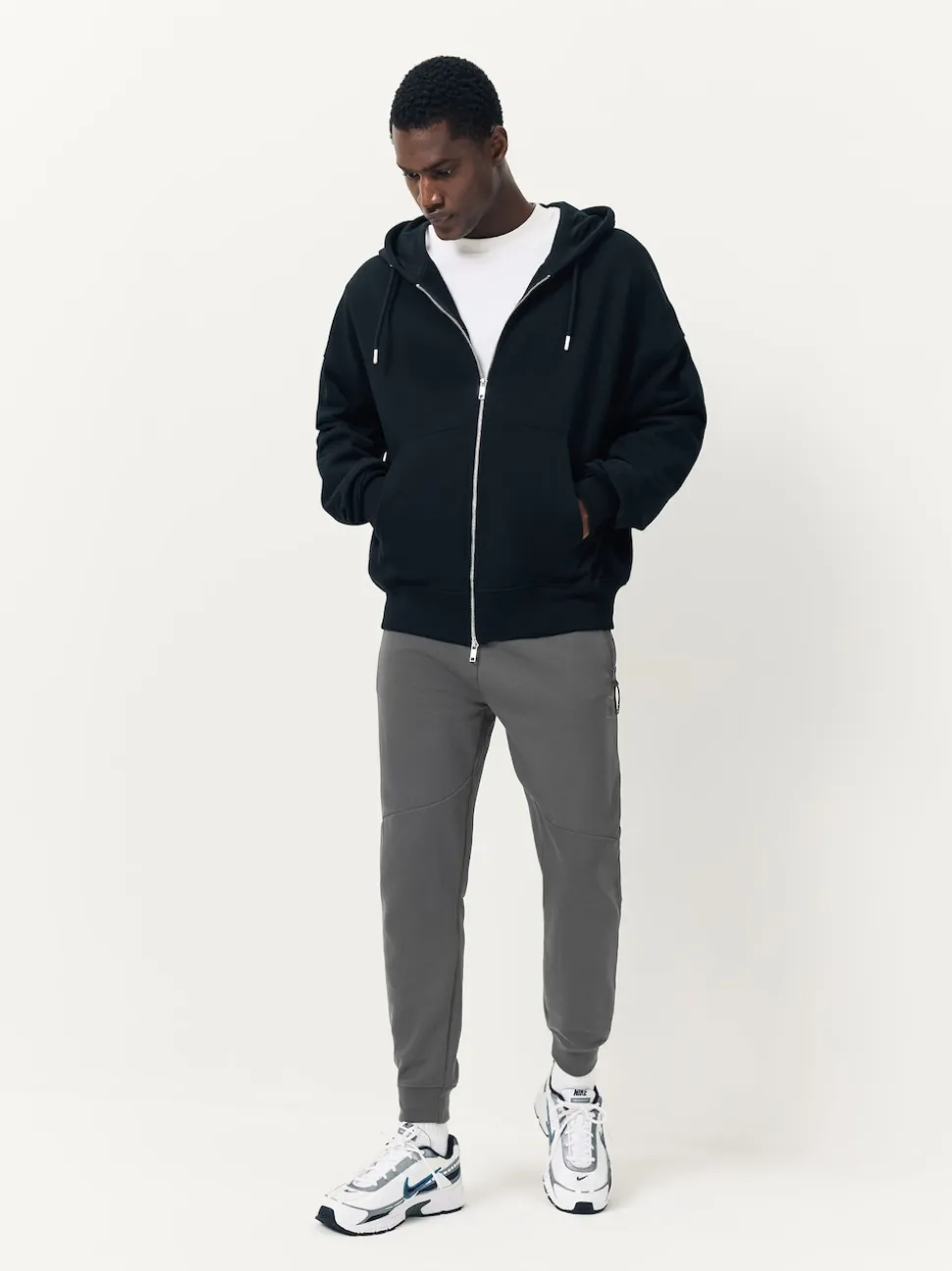 Slate Grey Interlock Soft Touch Cuffed Joggers