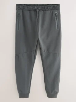 Slate Grey Interlock Soft Touch Cuffed Joggers