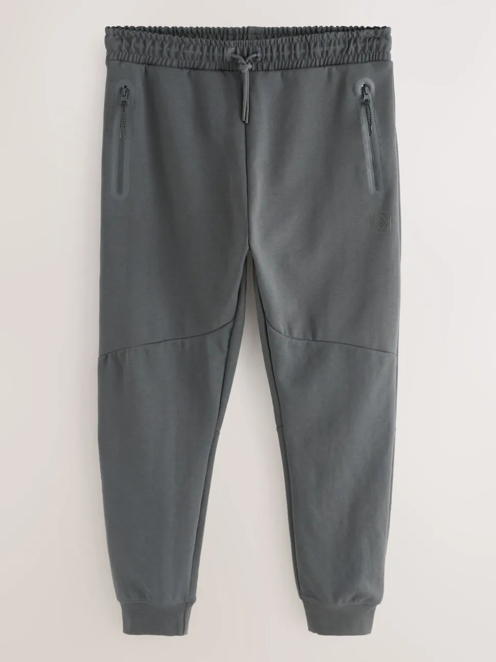 Slate Grey Interlock Soft Touch Cuffed Joggers