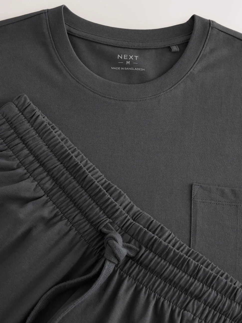 Slate Grey Jersey Long Pyjamas Set