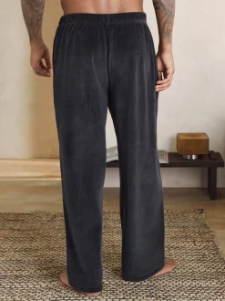 Slate Grey Jersey Textured Ribbed Joggers