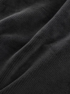 Slate Grey Jersey Textured Ribbed Joggers