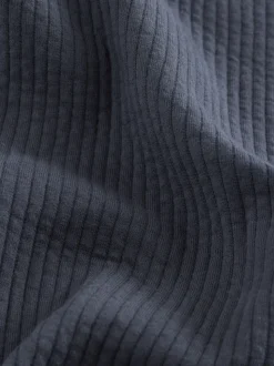 Slate Grey Linear Texture Popper Shacket