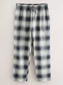 Slate Grey Long Sleeve Embroidered Quarter Zip Pyjamas Set