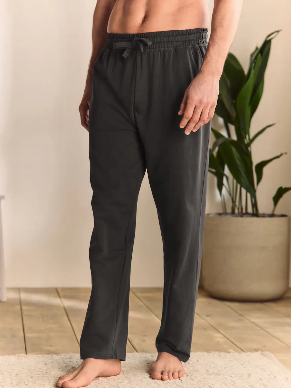 Slate Grey Open Loopback Soft Touch Cuffed Joggers