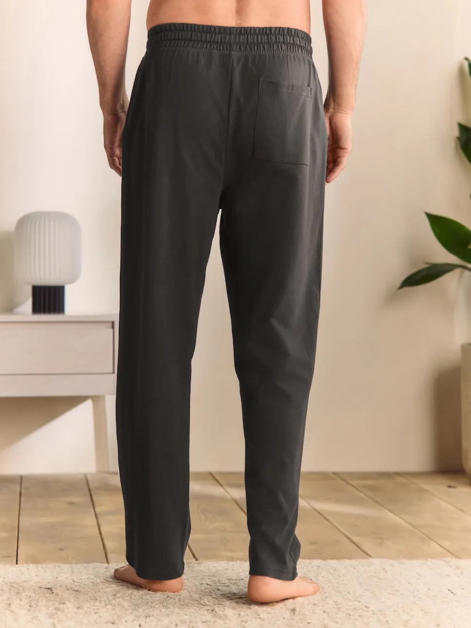 Slate Grey Open Loopback Soft Touch Cuffed Joggers