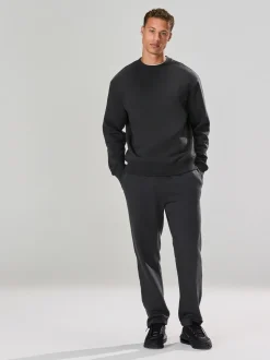 Slate Grey Regular Fit Heavyweight Cotton Rich Crew Neck Sweatshirt