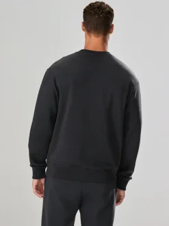 Slate Grey Regular Fit Heavyweight Cotton Rich Crew Neck Sweatshirt