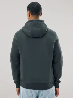 Slate Grey Regular Fit Heavyweight Cotton Rich Jersey Hoodie