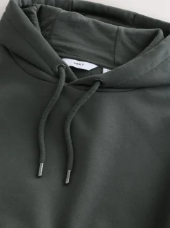 Slate Grey Regular Fit Heavyweight Cotton Rich Jersey Hoodie