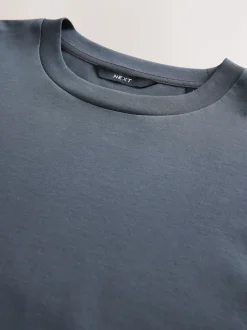 Slate Grey Regular Fit Signature SUPIMA® Cotton Crew Neck T-Shirt