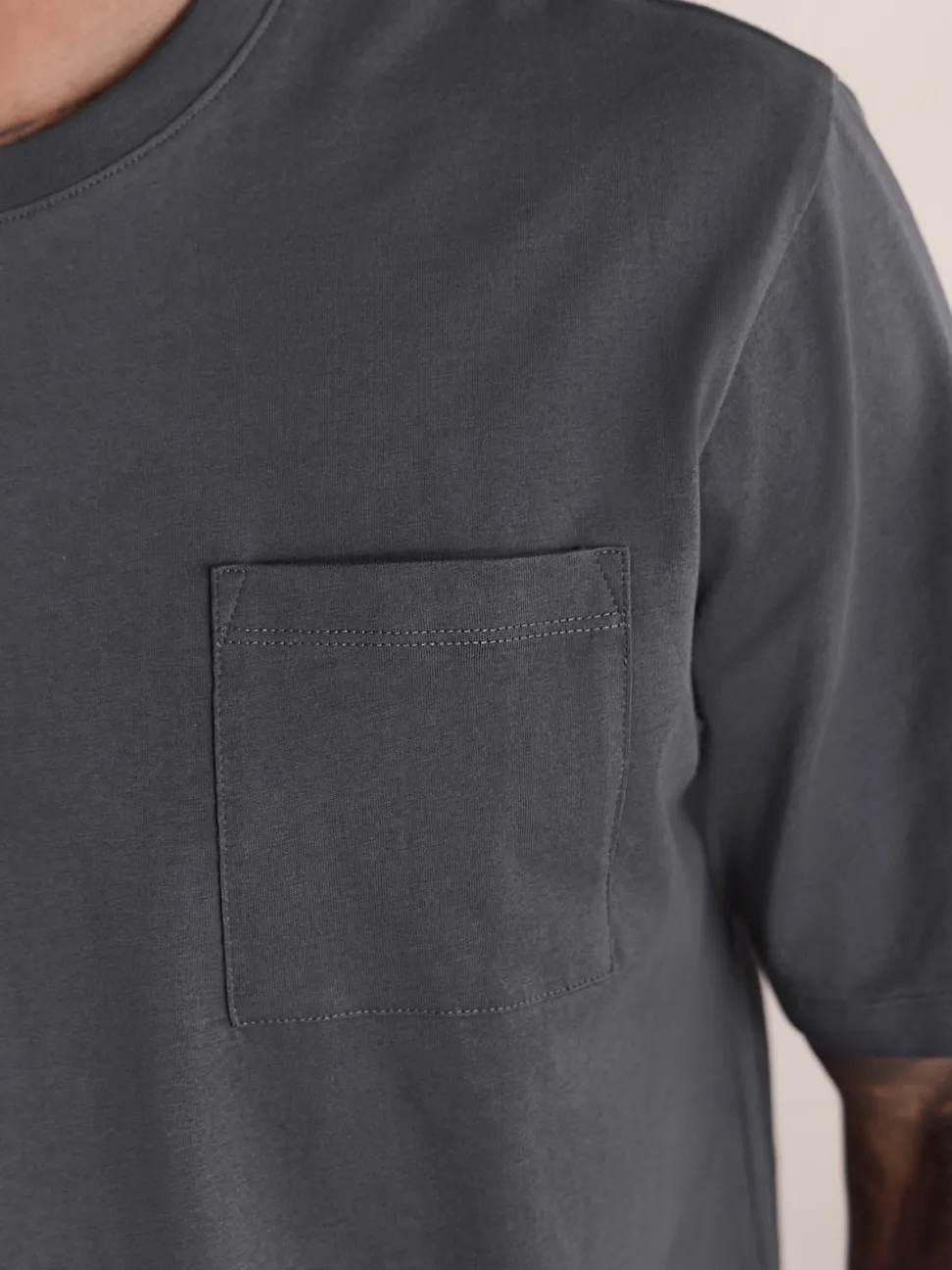 Slate Grey Short Sleeve Jersey Pyjamas Set