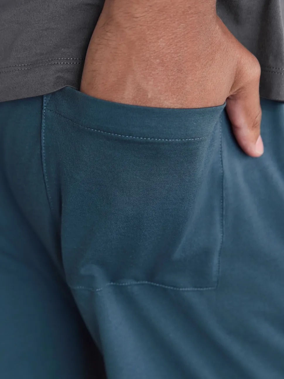 Slate Grey Short Sleeve Jersey Pyjamas Set
