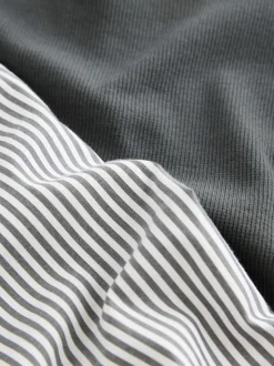 Slate Grey Signature Woven Striped Short Sleeve Pyjamas Set
