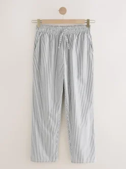 Slate Grey Signature Woven Striped Short Sleeve Pyjamas Set