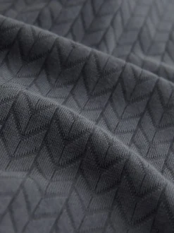Slate Grey Slim Fit N.Premium Smart Jaquard Polo Shirt