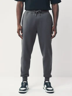 Slate Grey Slim Fit Slim Fit Brushback Heavyweight Joggers