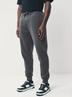 Slate Grey Slim Fit Slim Fit Brushback Heavyweight Joggers