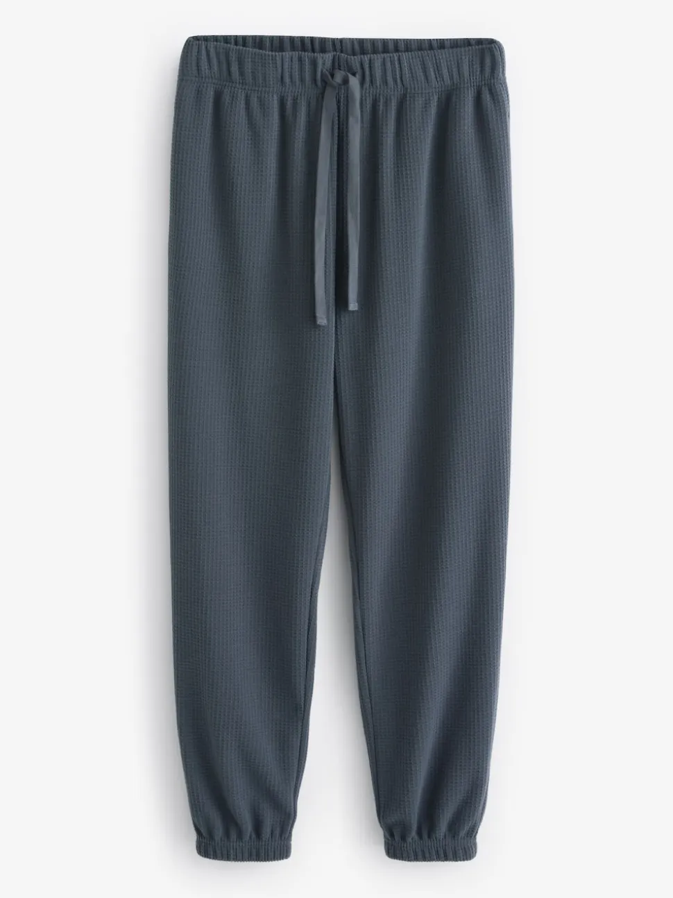 Slate Grey Soft Waffle Long Sleeve Pyjamas Set