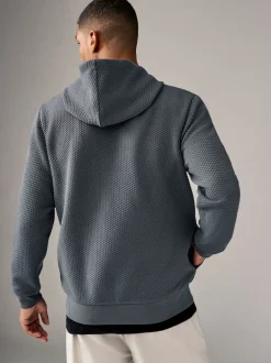 Slate Grey Textured Overhead Hoodie