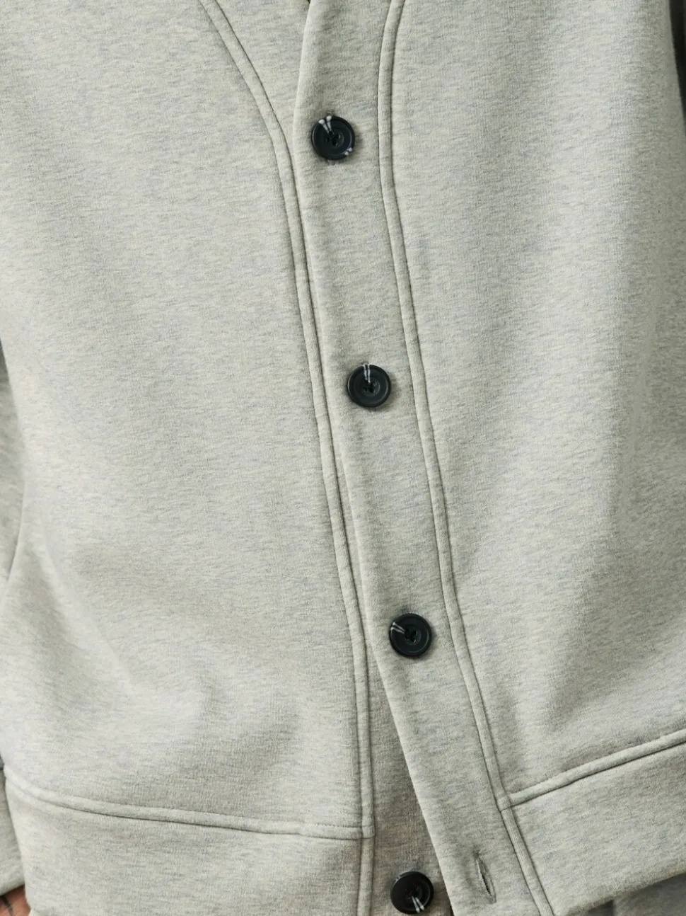 Slate Grey Velour Line Cardigan
