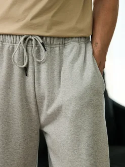 Slate Grey Velour Lined Open Hem Joggers