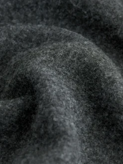 Slate Grey Wool Look Fleece Shacket