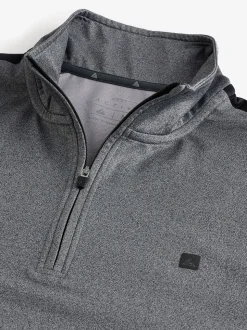 Slate Grey Zip Neck Active Training Top