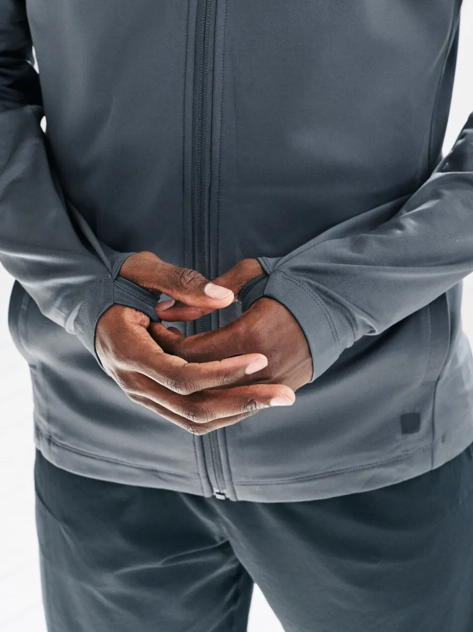 Slate Grey Zip Through Hoodie Active Training Top