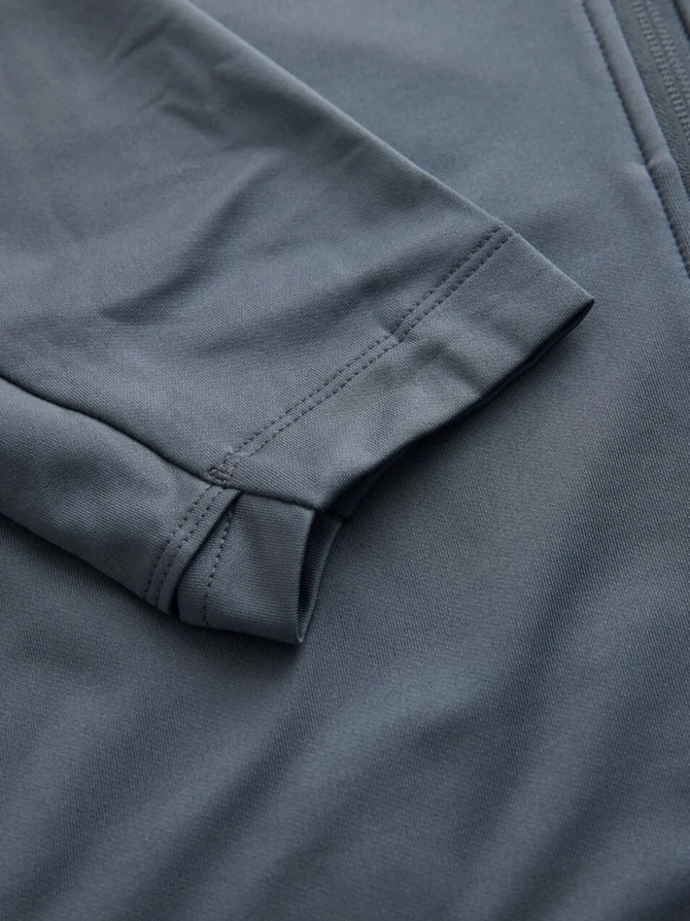 Slate Grey Zip Through Hoodie Active Training Top