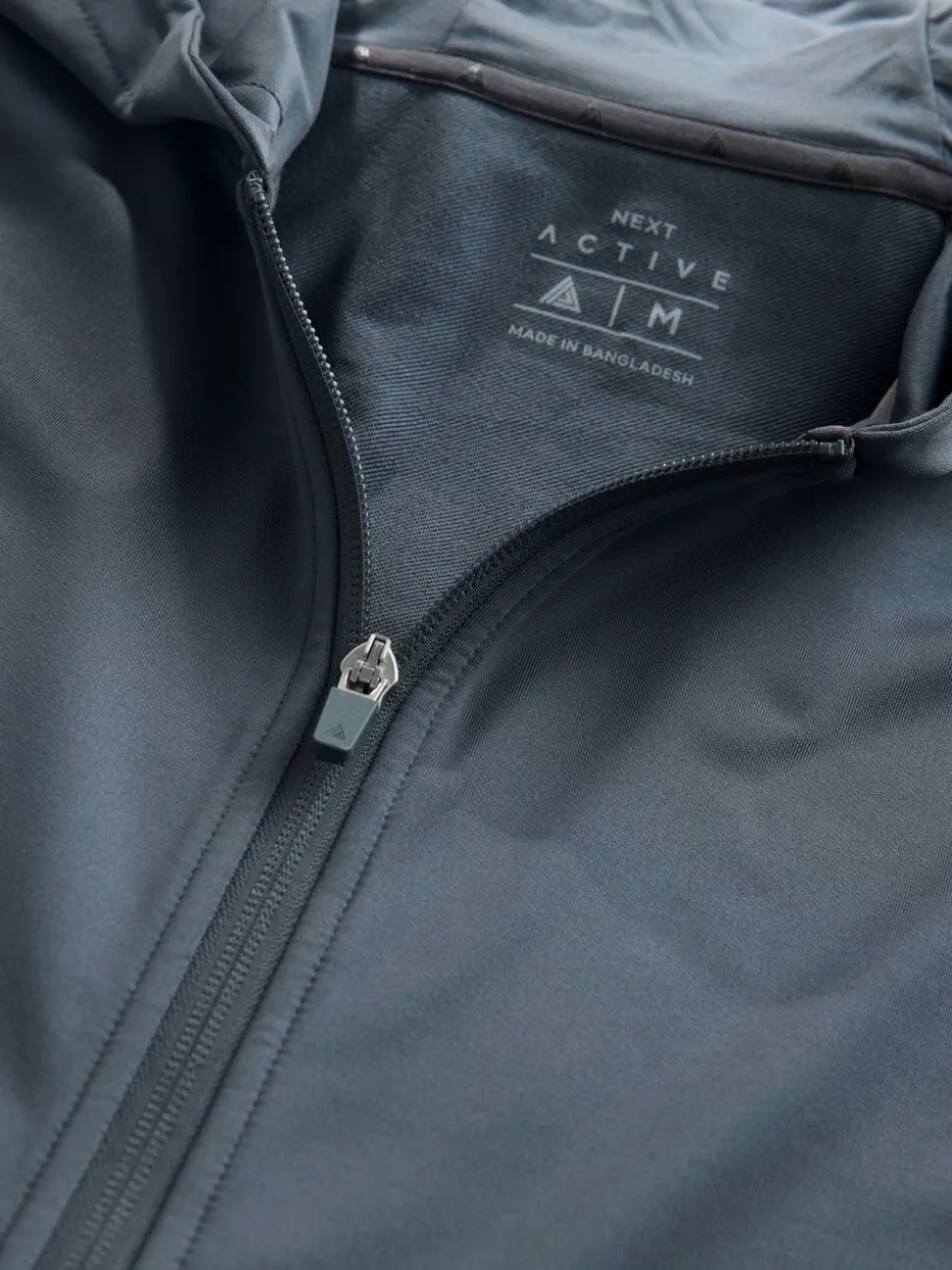 Slate Grey Zip Through Hoodie Active Training Top