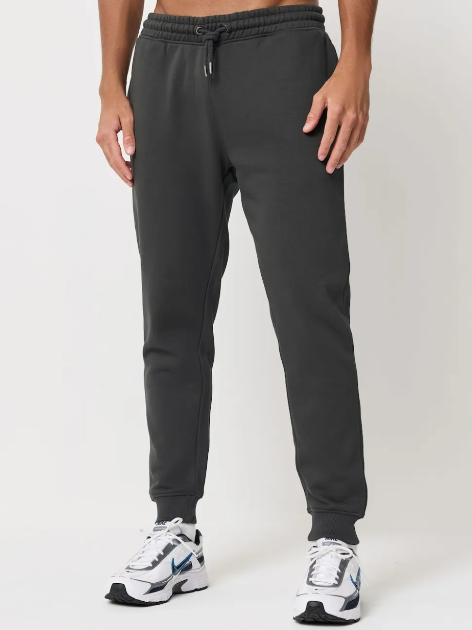 Slate Grey/Navy Blue Slim Fit Brushback Heavyweight 2 Pack Joggers