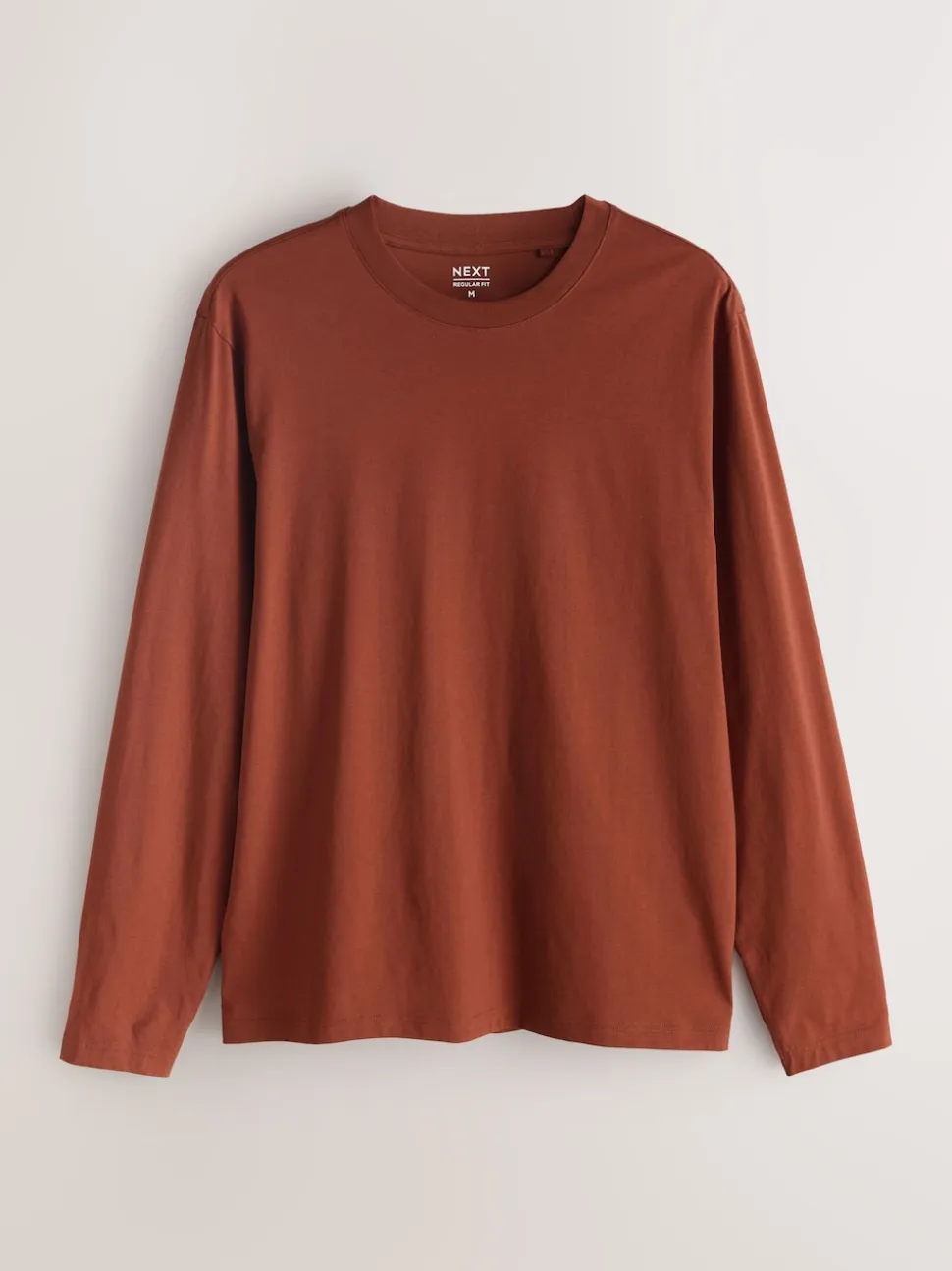 Slate/Green/Ecru/Orange/Brown Regular Fit Regular Fit Long Sleeve 100% Cotton T-Shirts 5 Pack