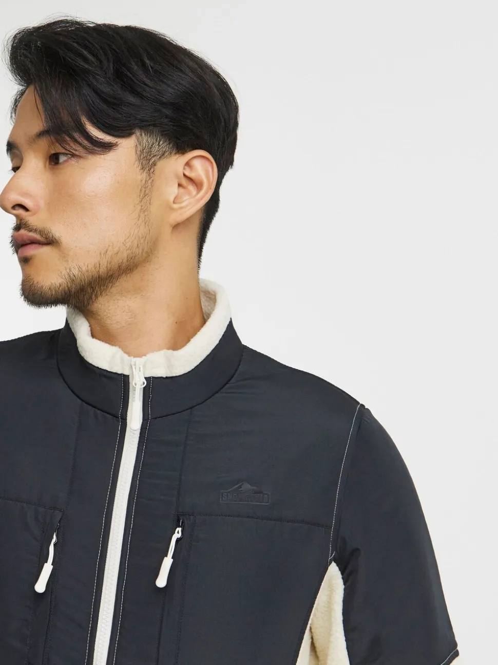 Snowdonia Black Nylon Mix Fleece