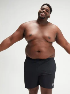 Speedo Black Plus Size Essentials 16" Shorts
