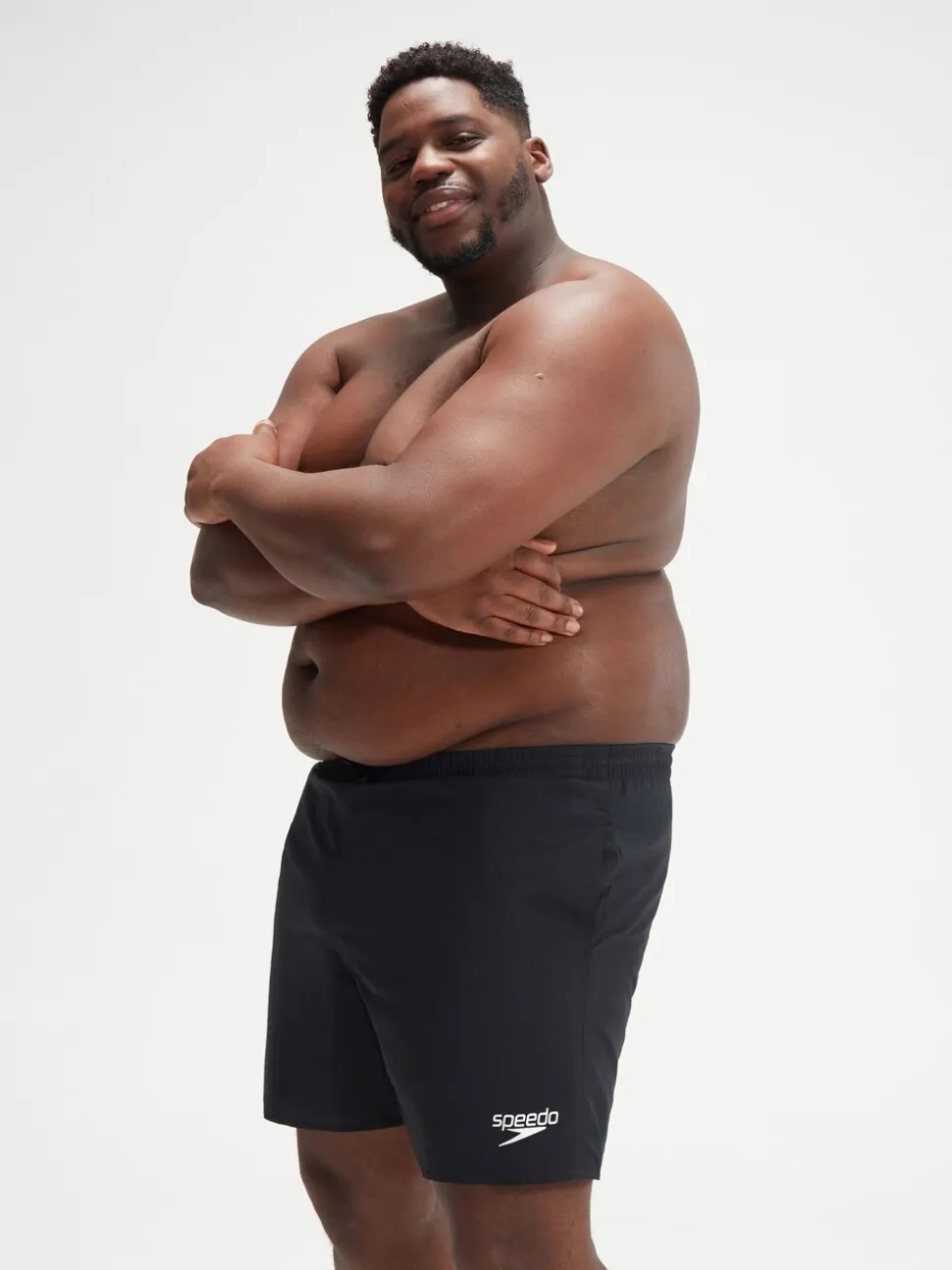 Speedo Black Plus Size Essentials 16" Shorts