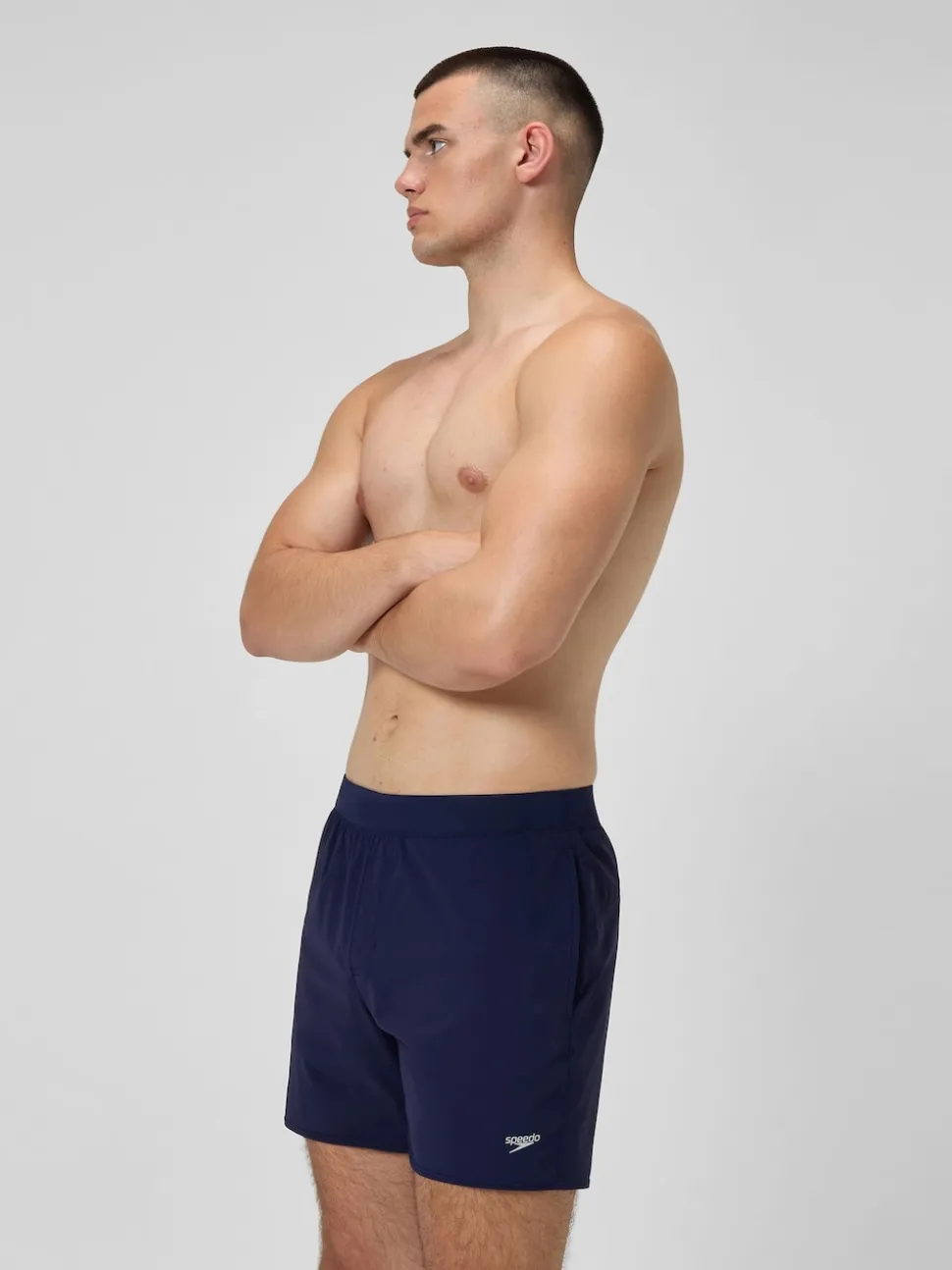Speedo Blue Mens Lookout Solid 16'' Swim Shorts
