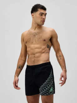 Speedo Green Medley Logo 16" Water Shorts