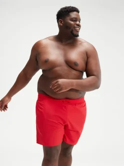 Speedo Red Plus Size Essentials 16" Shorts