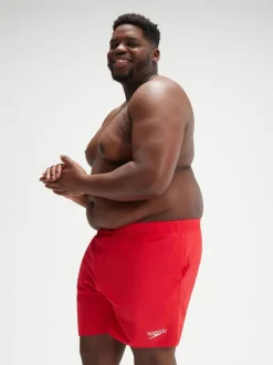 Speedo Red Plus Size Essentials 16