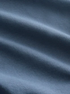Steel Blue Hooded Zip Through Signature Sweatshirt with Modal