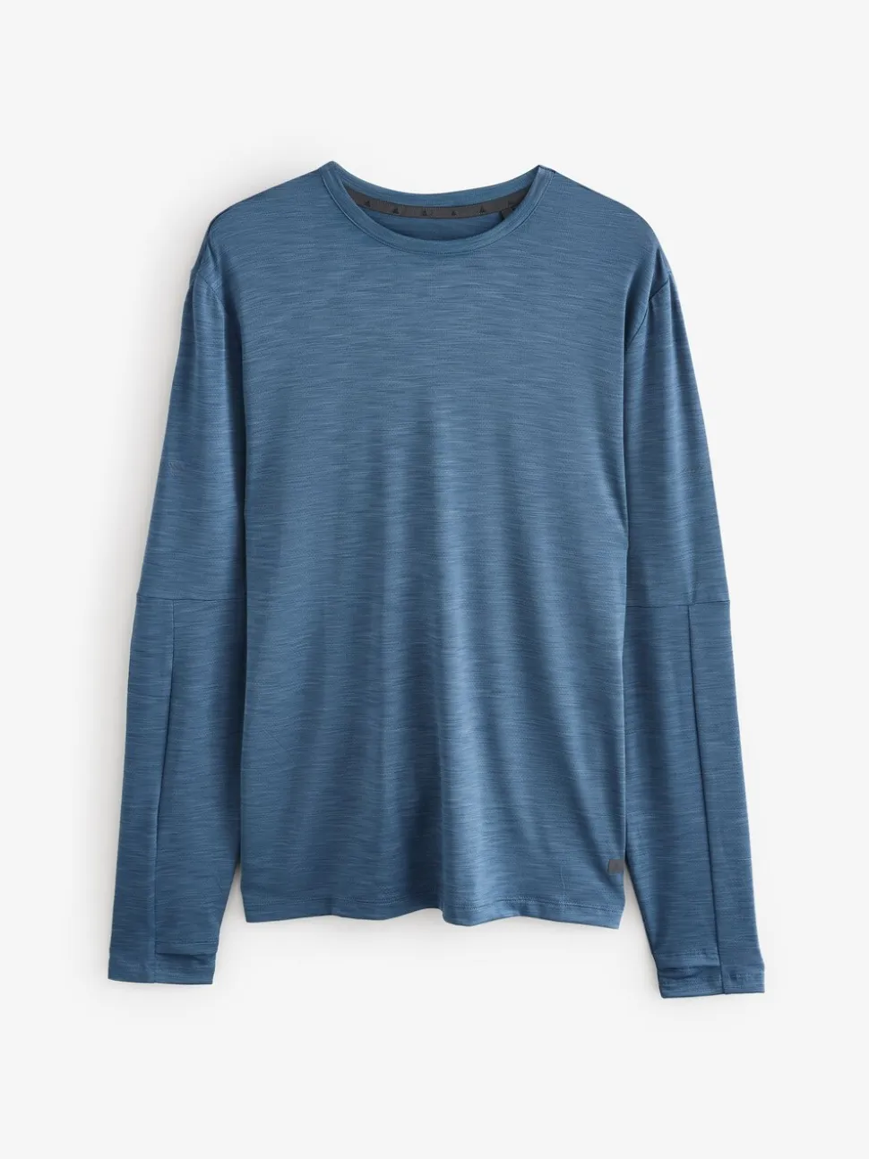 Steel Blue Long Sleeve Tee Active Gym Training Top