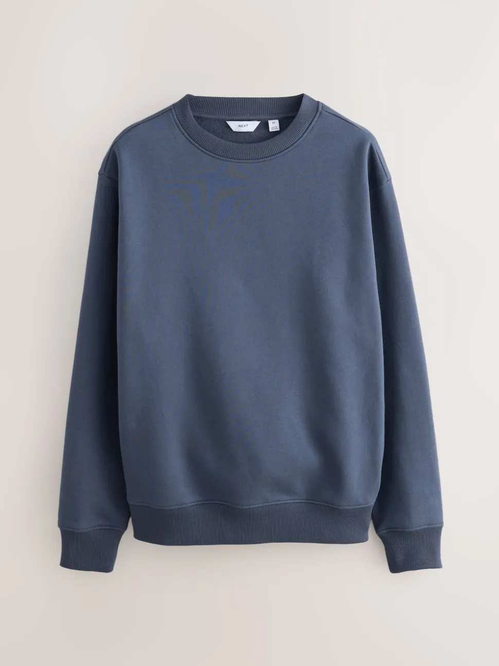 Steel Blue Regular Fit Heavyweight Cotton Rich Crew Neck Sweatshirt