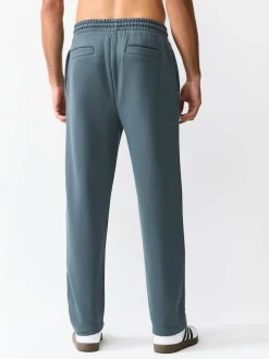 Steel Blue Straight Fit Brushback Heavyweight Joggers