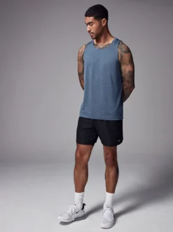 Steel Blue Vest Active Gym Training Top
