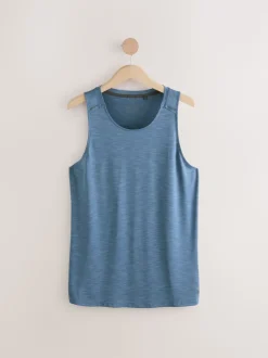 Steel Blue Vest Active Gym Training Top