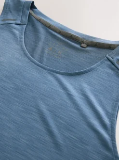 Steel Blue Vest Active Gym Training Top